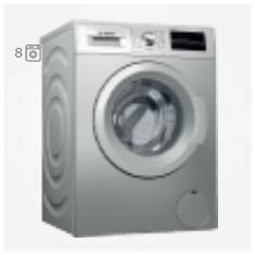 عکس ماشین لباسشویی بوش 8 کیلویی سری 4 نقره WAK2426SME